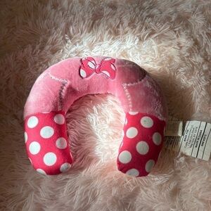 Disney Minnie Mouse Pink Polka Dot Travel Neck Pillow